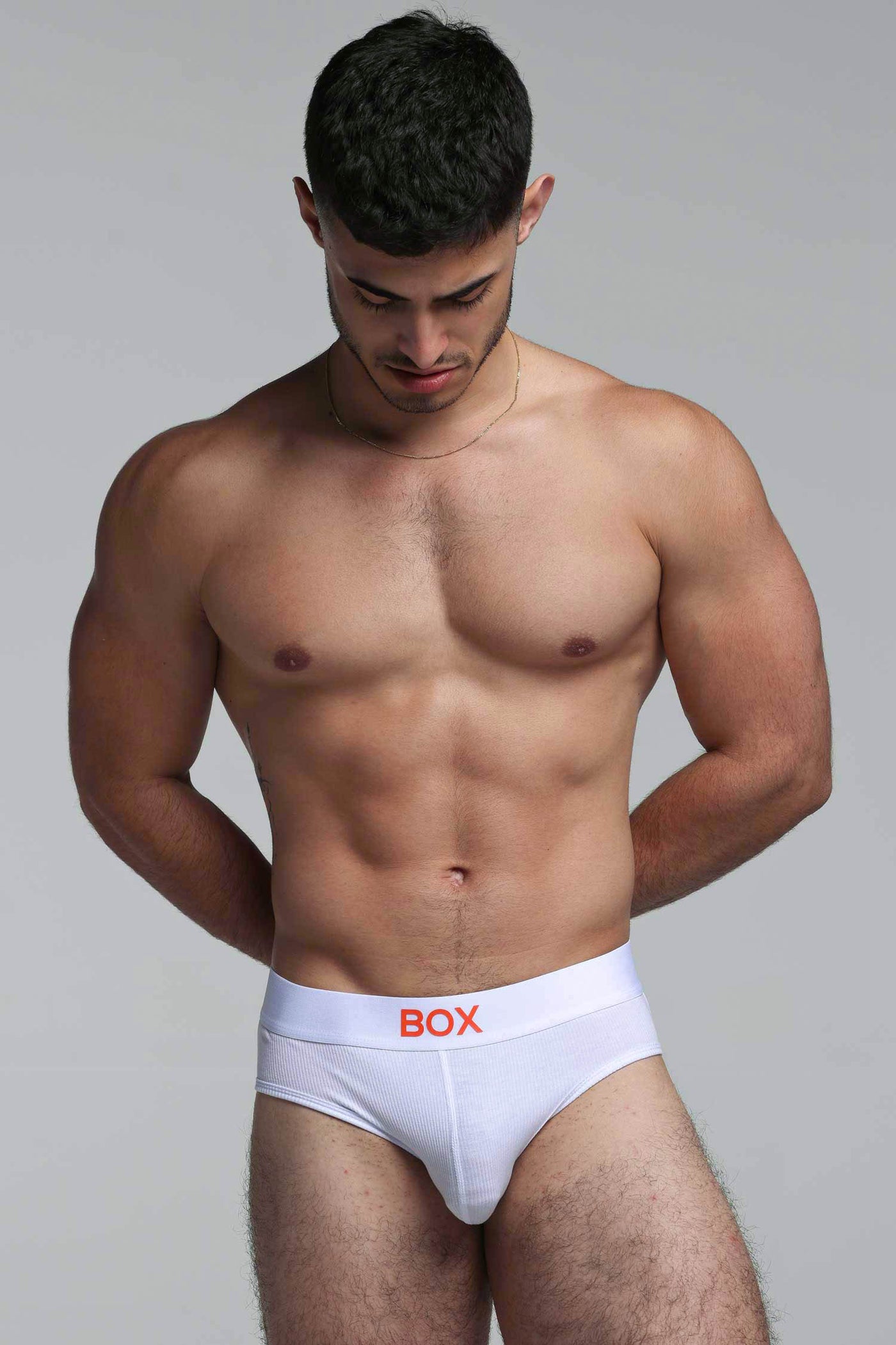 Colour Pop Briefs - White & Orange