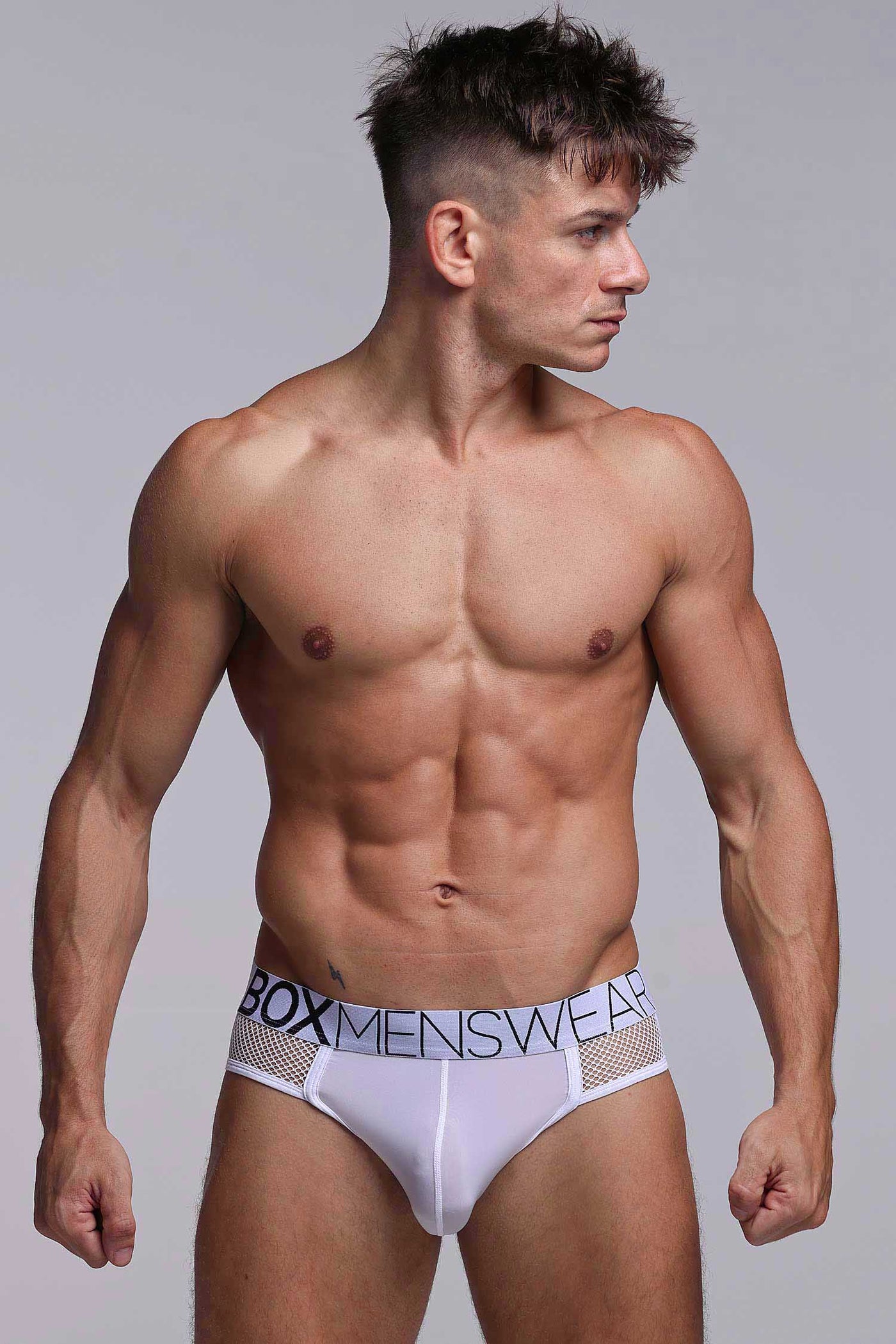 Totally Transparent Varsity Mesh Jockstrap - White