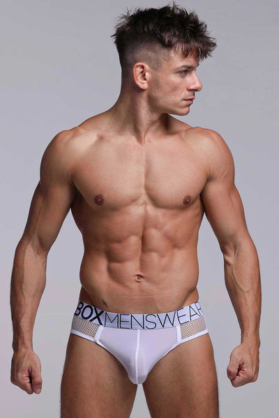 Totally Transparent Varsity Mesh Jockstrap - White