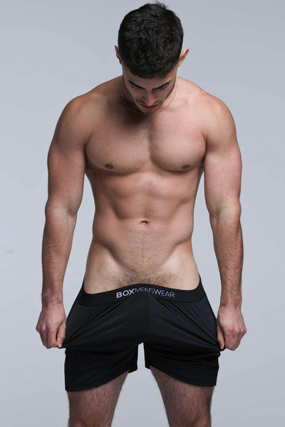 Silky Seamless Lounge Shorts - Black