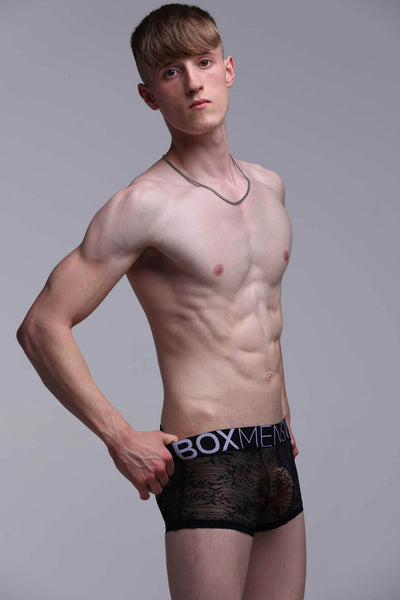 All Over Lace Boxers - After Dark