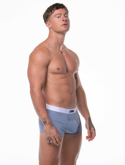 Mens Curved Mesh Boxers - Blue