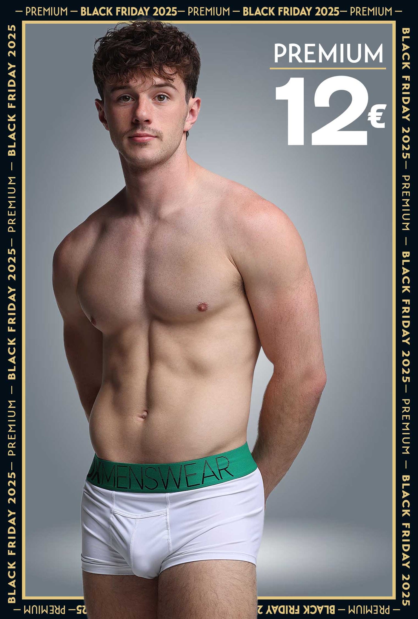 Mens Arched Keyhole Boxers - Enigma Green