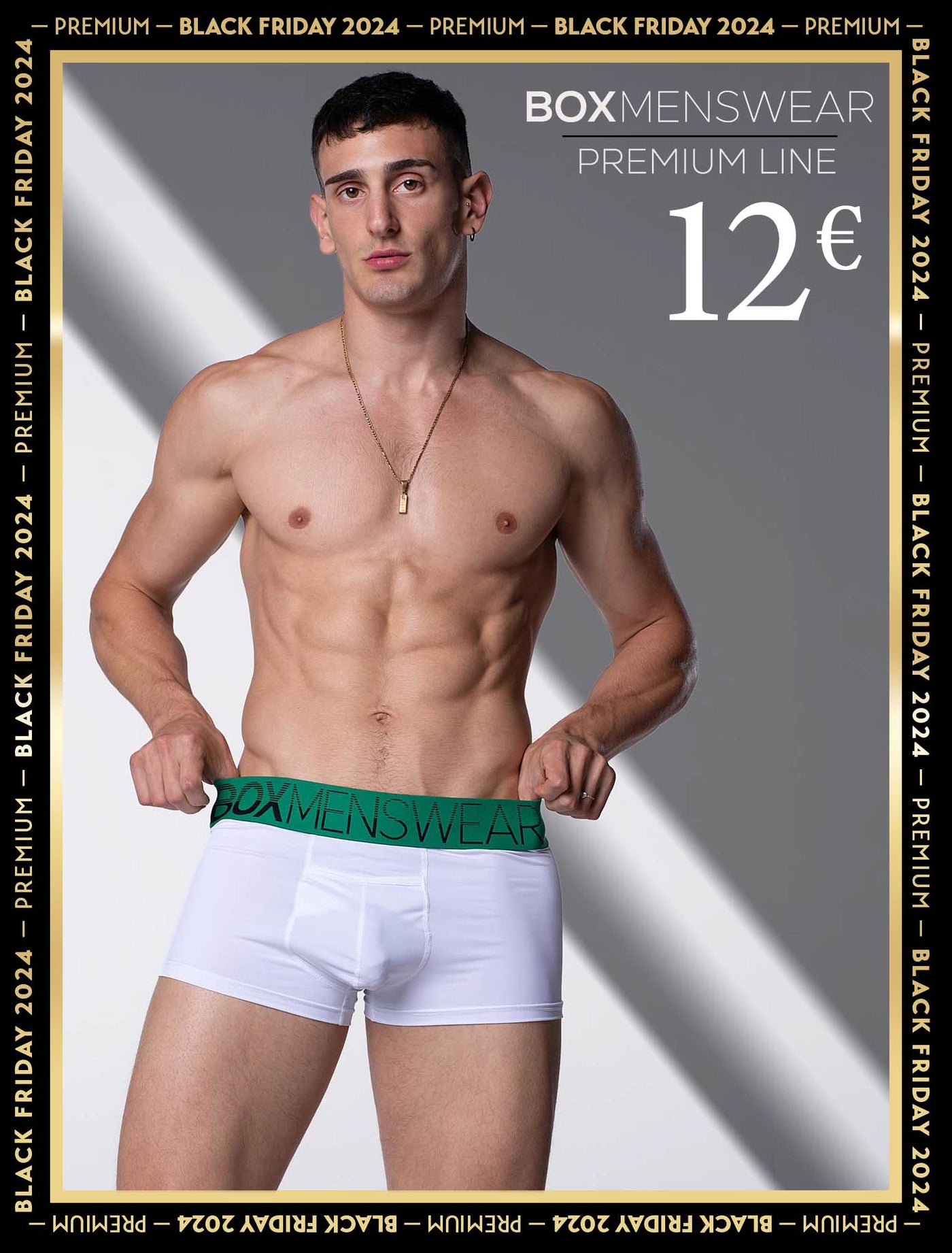 Mens Arched Keyhole Boxers - Enigma Green