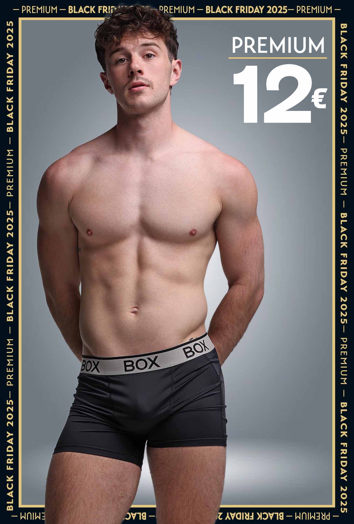 Mens Sports Boxers - Black Intensity