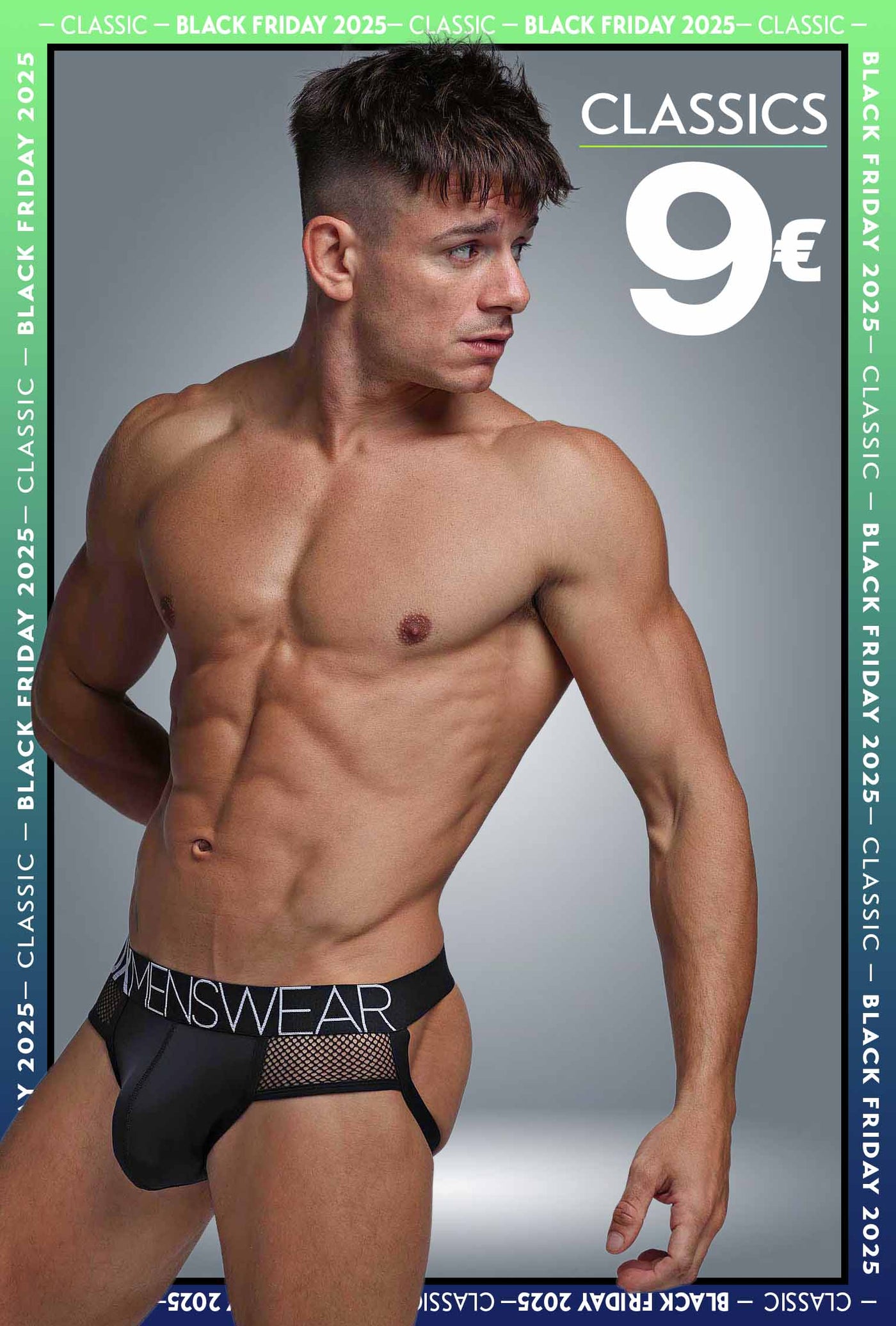 Totally Transparent Varsity Mesh Jockstrap - Direct Black