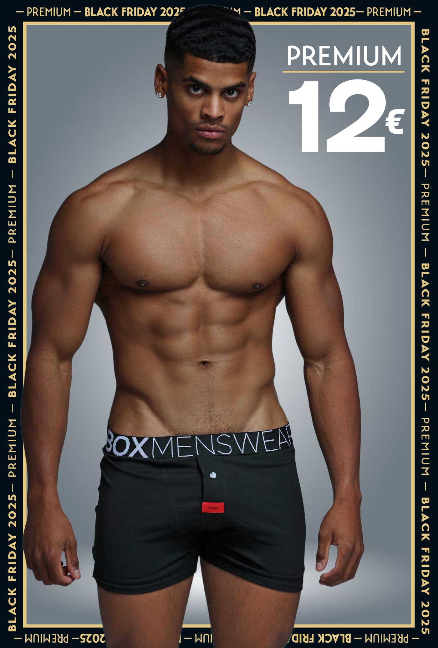 Button-up Boxers - Black Gala