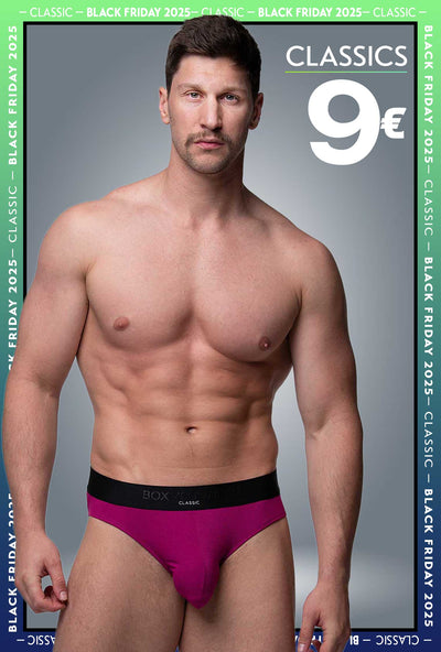 Mens Classic Ribbed Briefs - Cherry