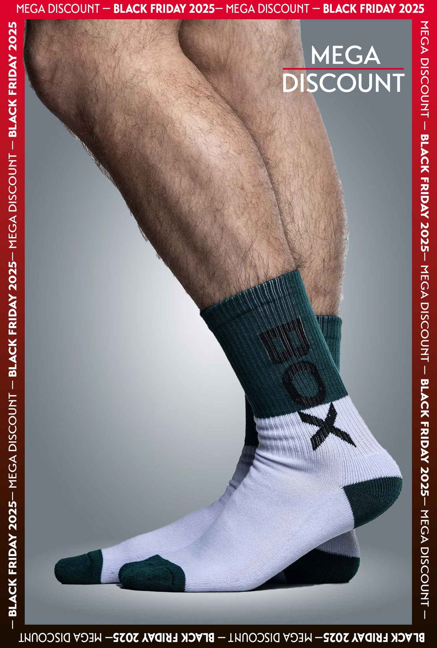 Box Sports Socks - Green Colour Block