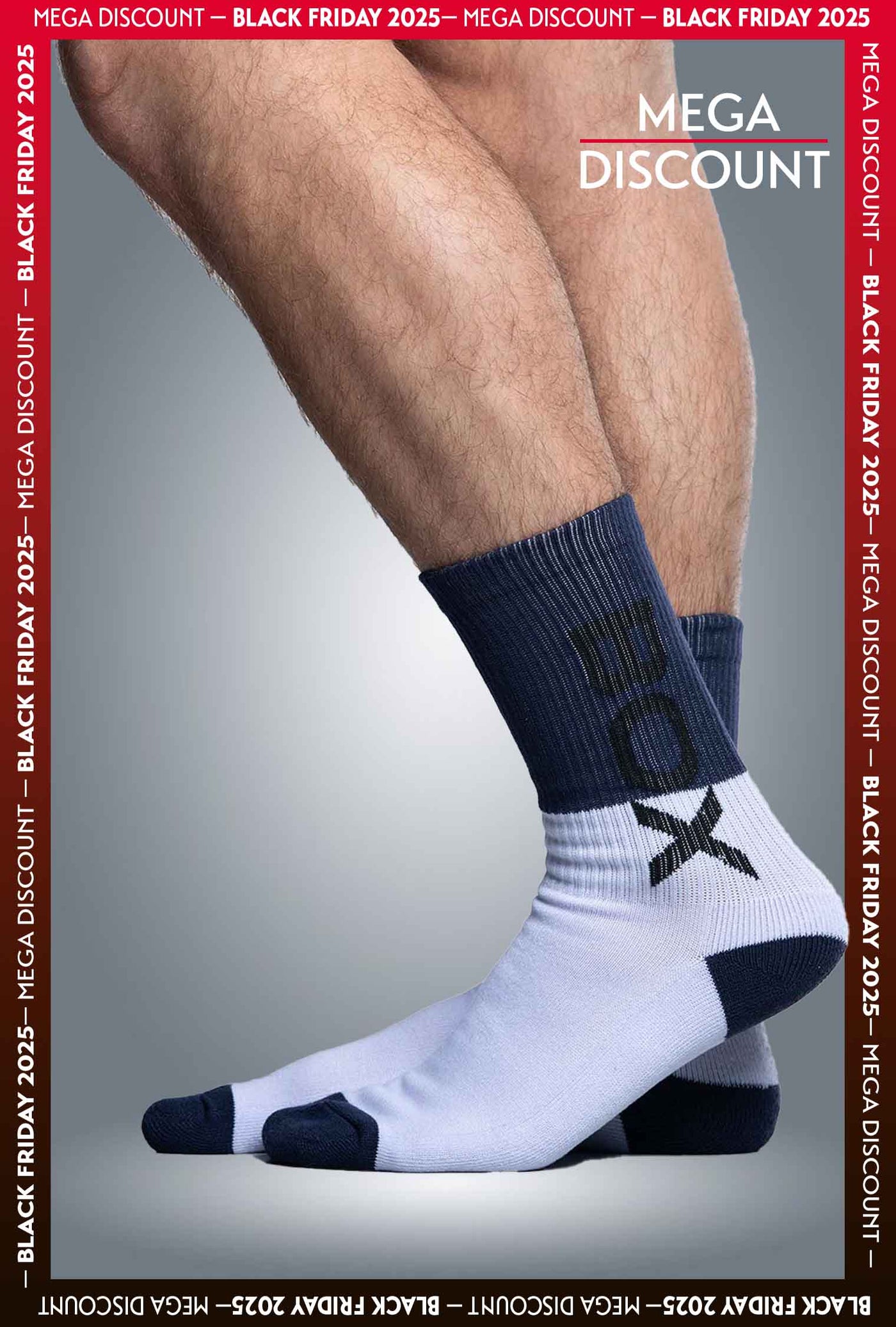 Box Sports Socks - Deep Navy Colour Block