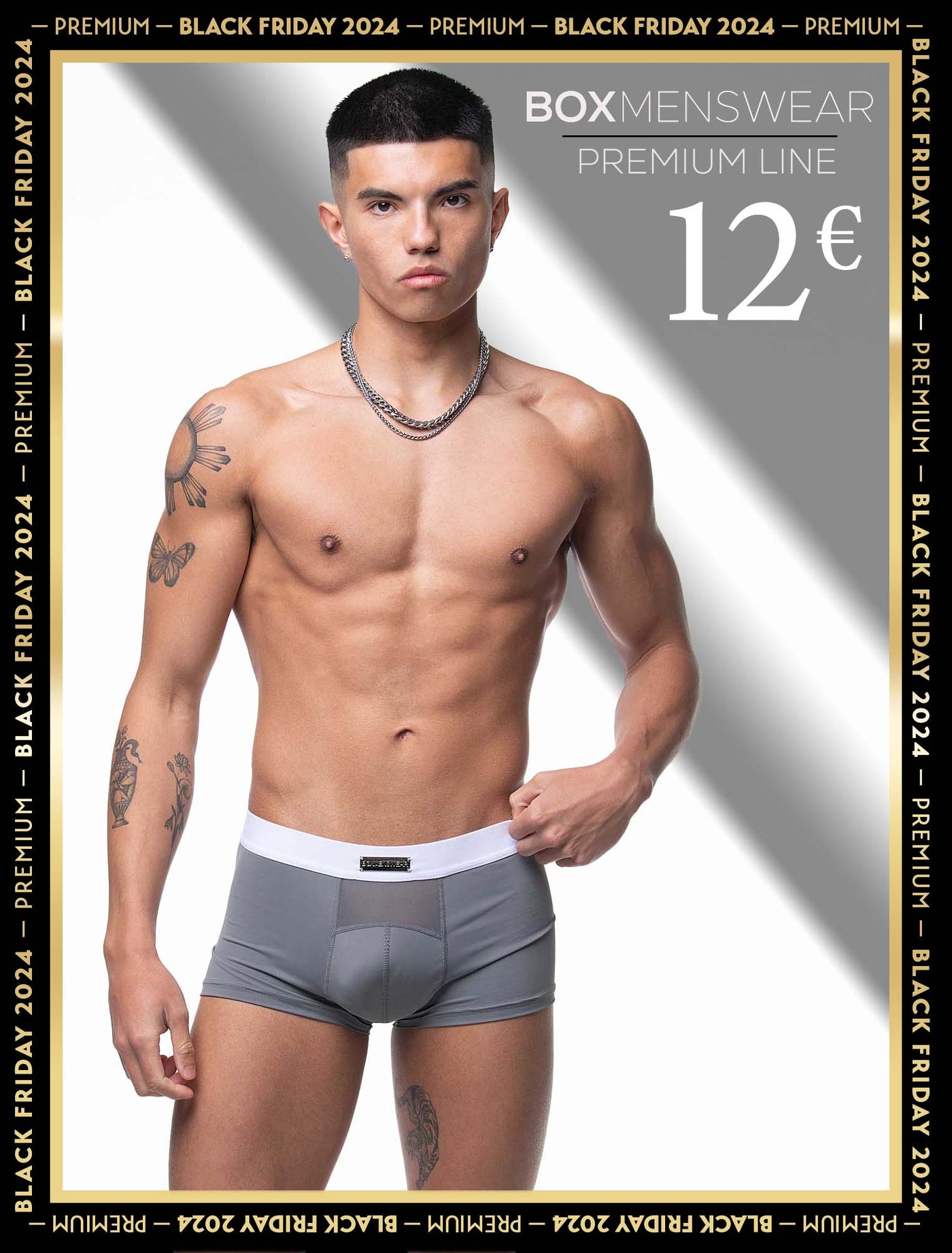 Mens Curved Mesh Boxers - Grey