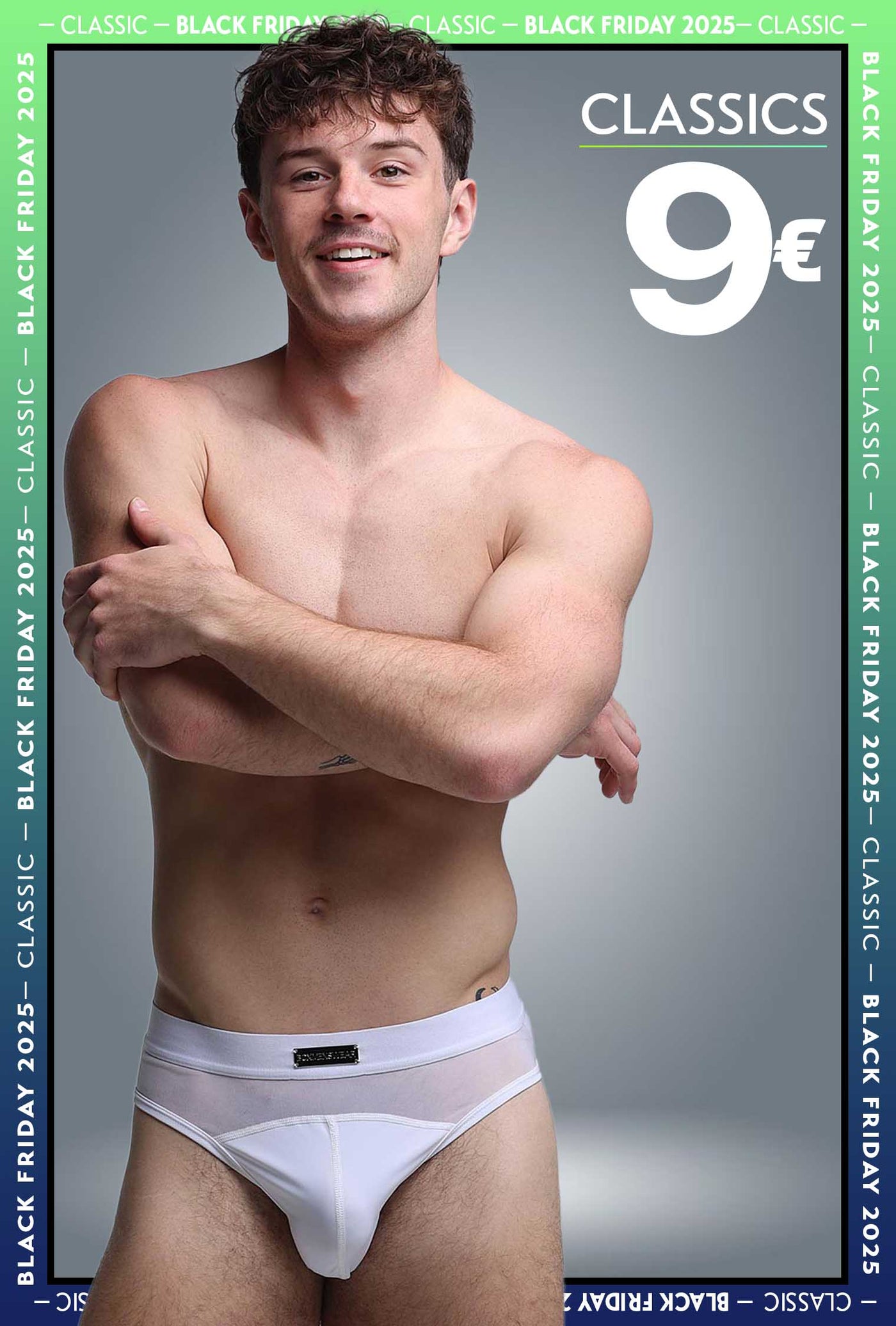 Mens Curved Mesh Briefs - White