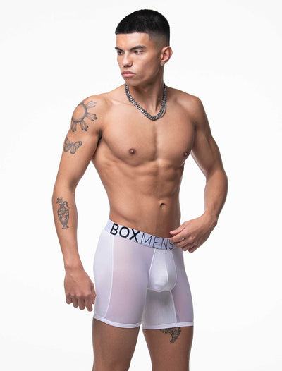 King Fit Mesh Panel - Transparent Crotch: White