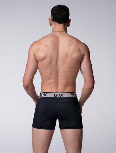 Mens Sports Boxers - Black Intensity