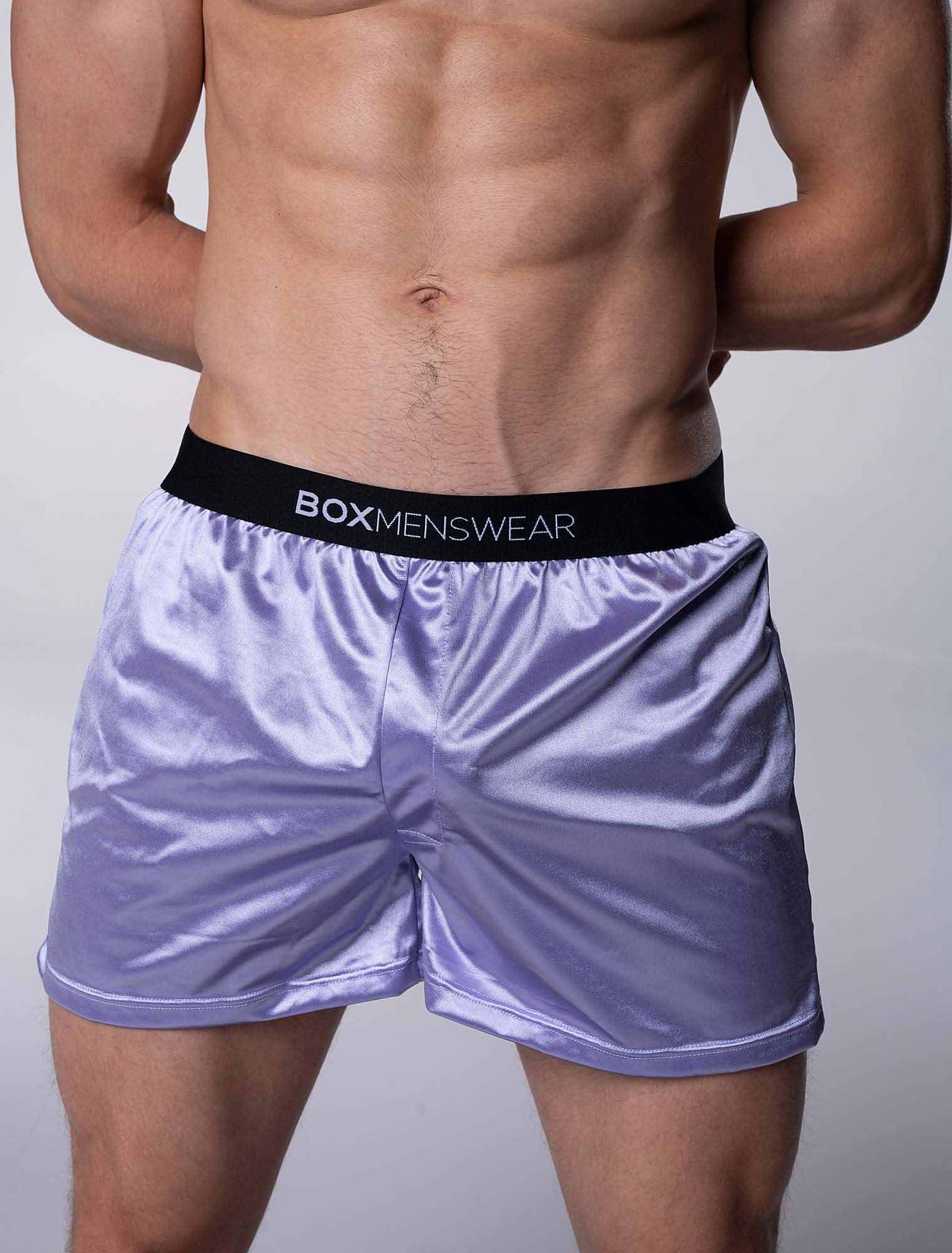 Silk Decline Boxer Shorts - Illustrious Lavender