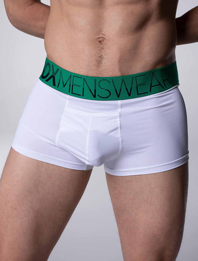 Mens Arched Keyhole Boxers - Enigma Green