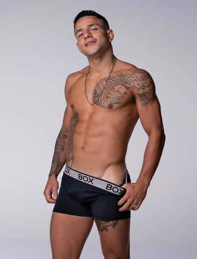 Mens Sports Boxers - Black Intensity