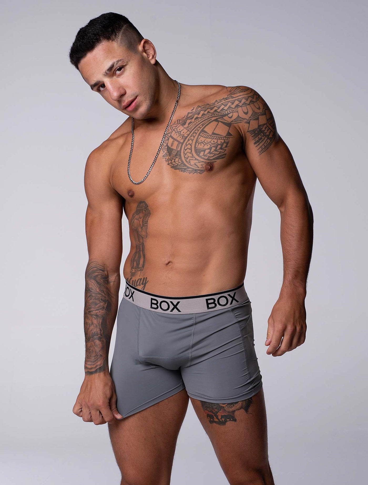 Mens Sports Boxers - Endurance Grey