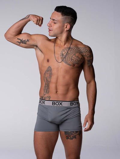 Mens Sports Boxers - Endurance Grey