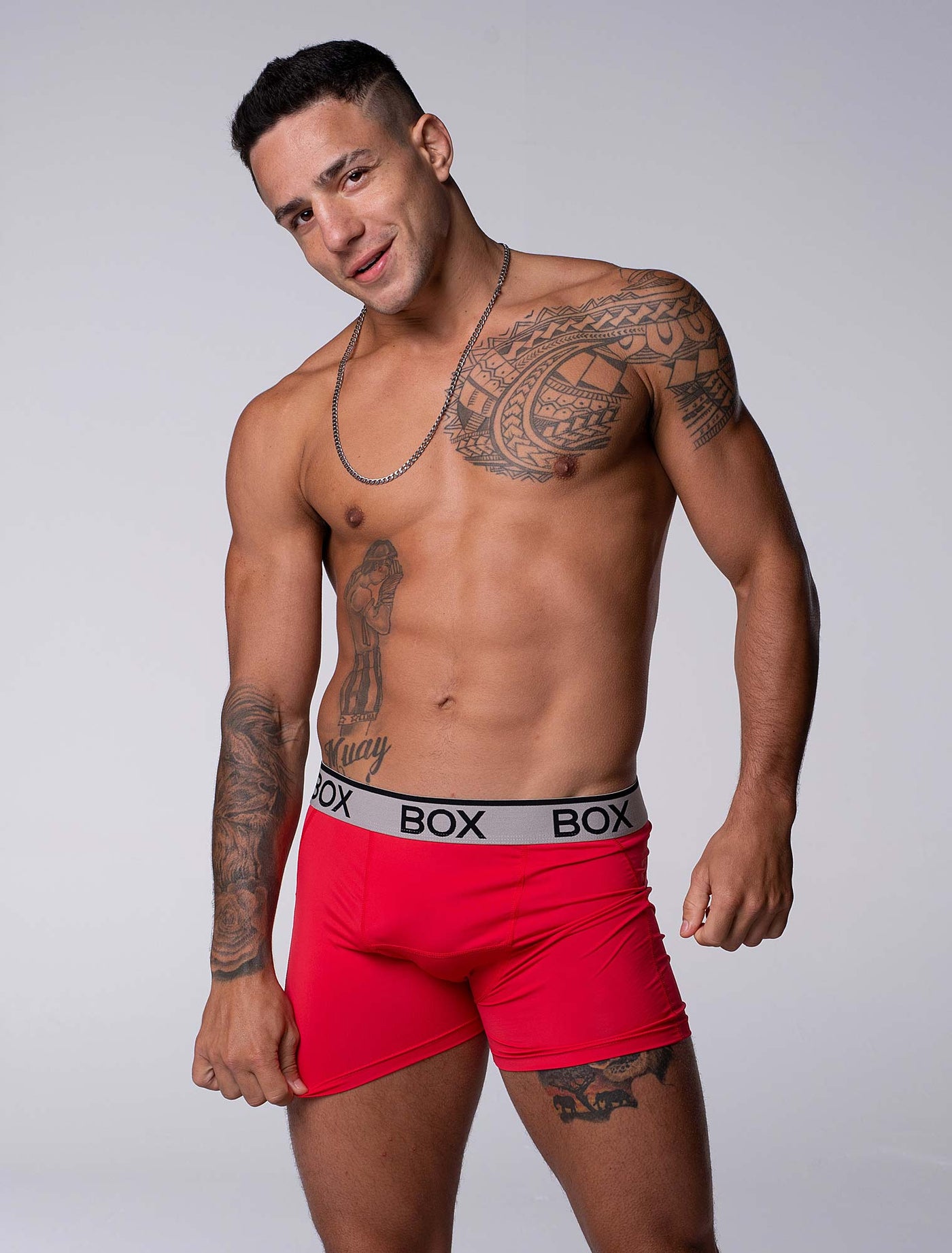 Mens Sports Boxers - Red Ignition