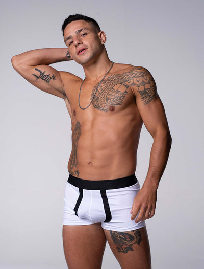 Motion Mesh Boxers - White