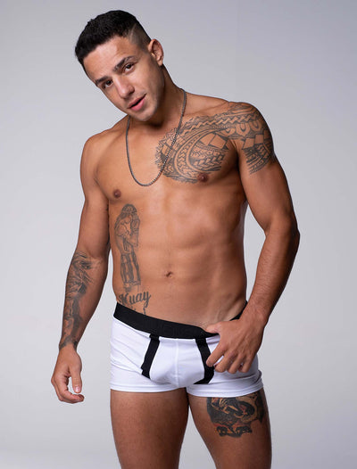 Motion Mesh Boxers - White