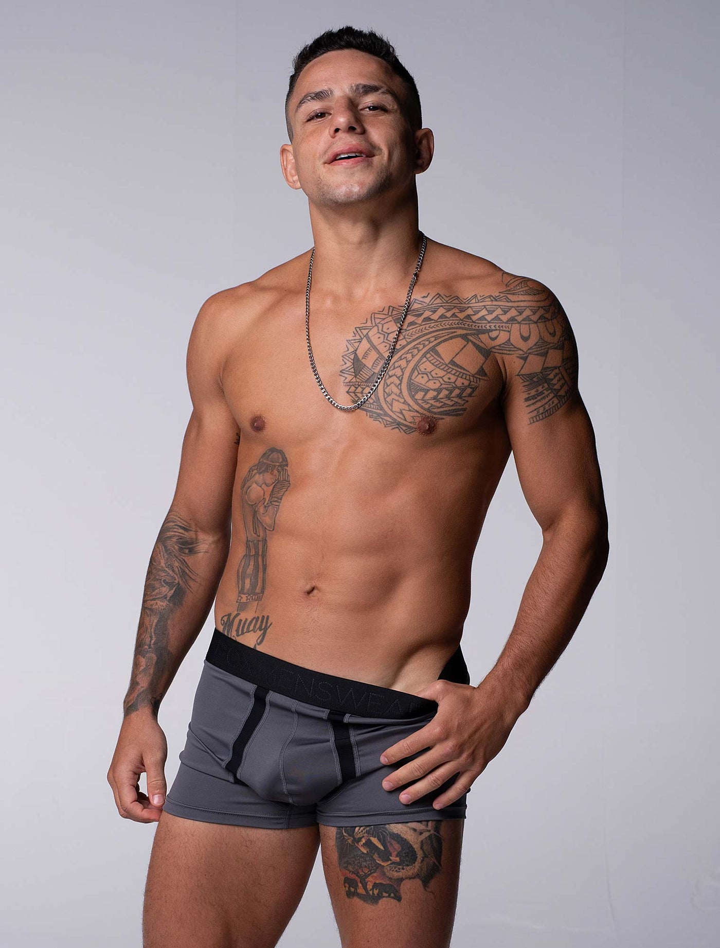 Motion Mesh Boxers - Grey