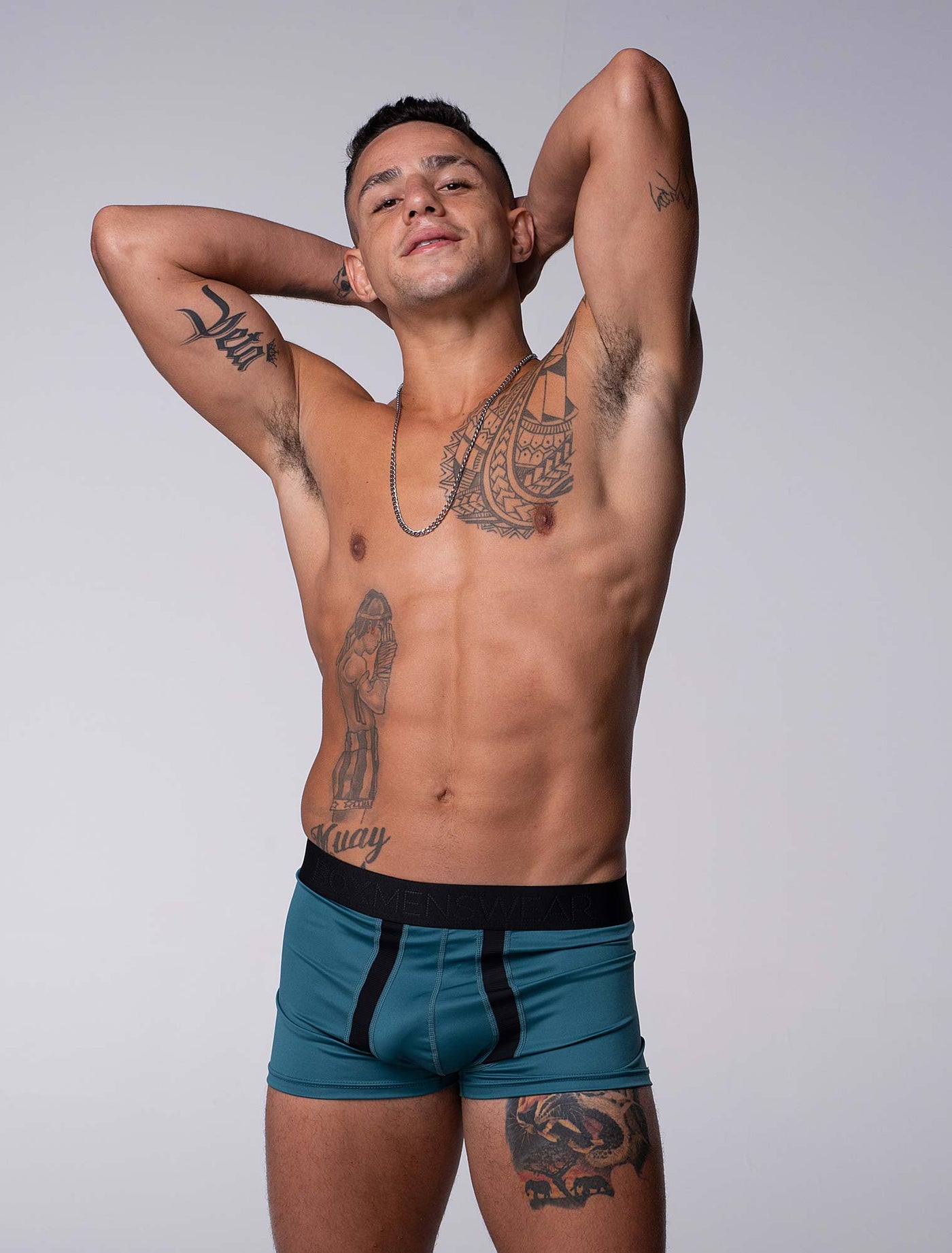 Motion Mesh Boxers - Aqua