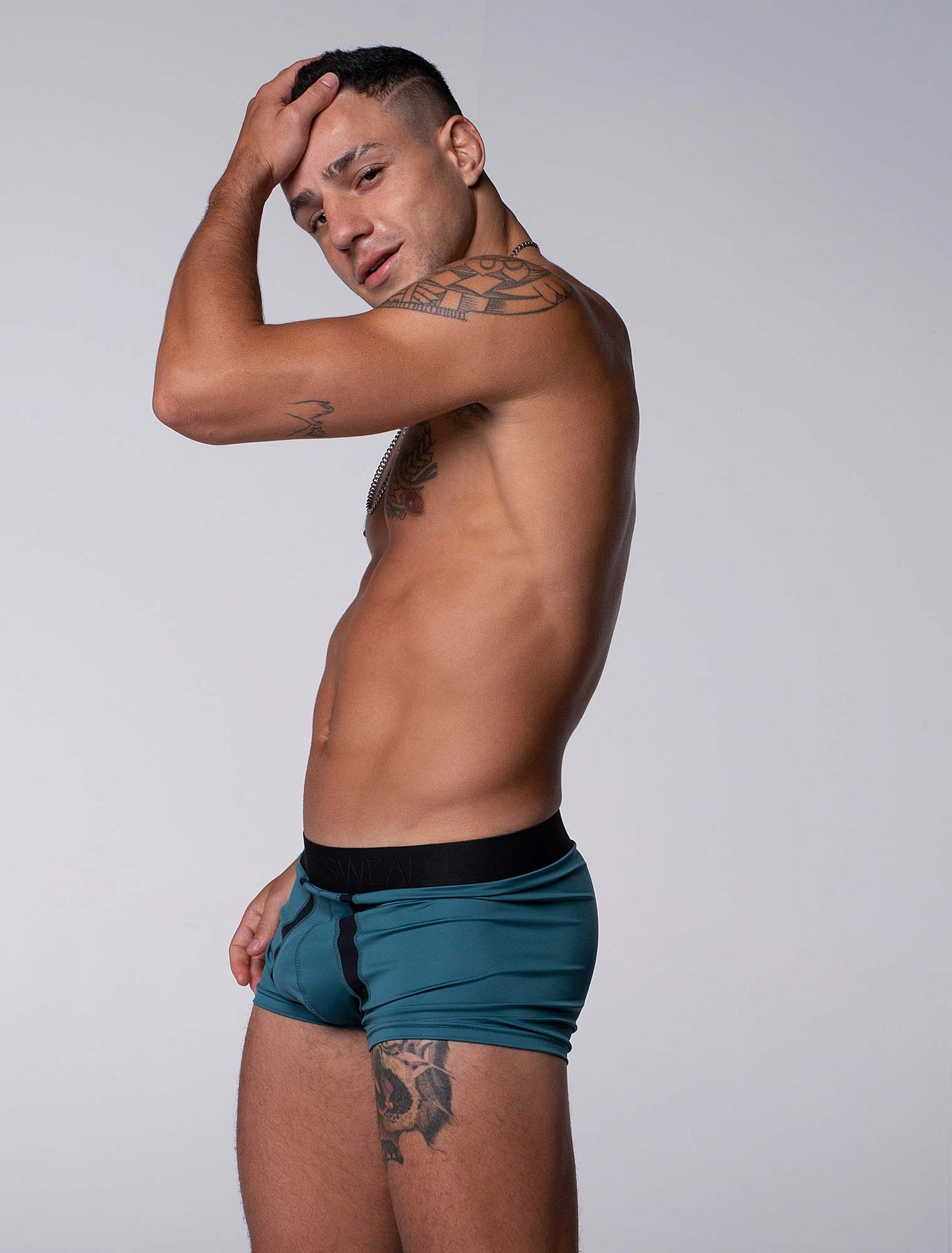 Motion Mesh Boxers - Aqua