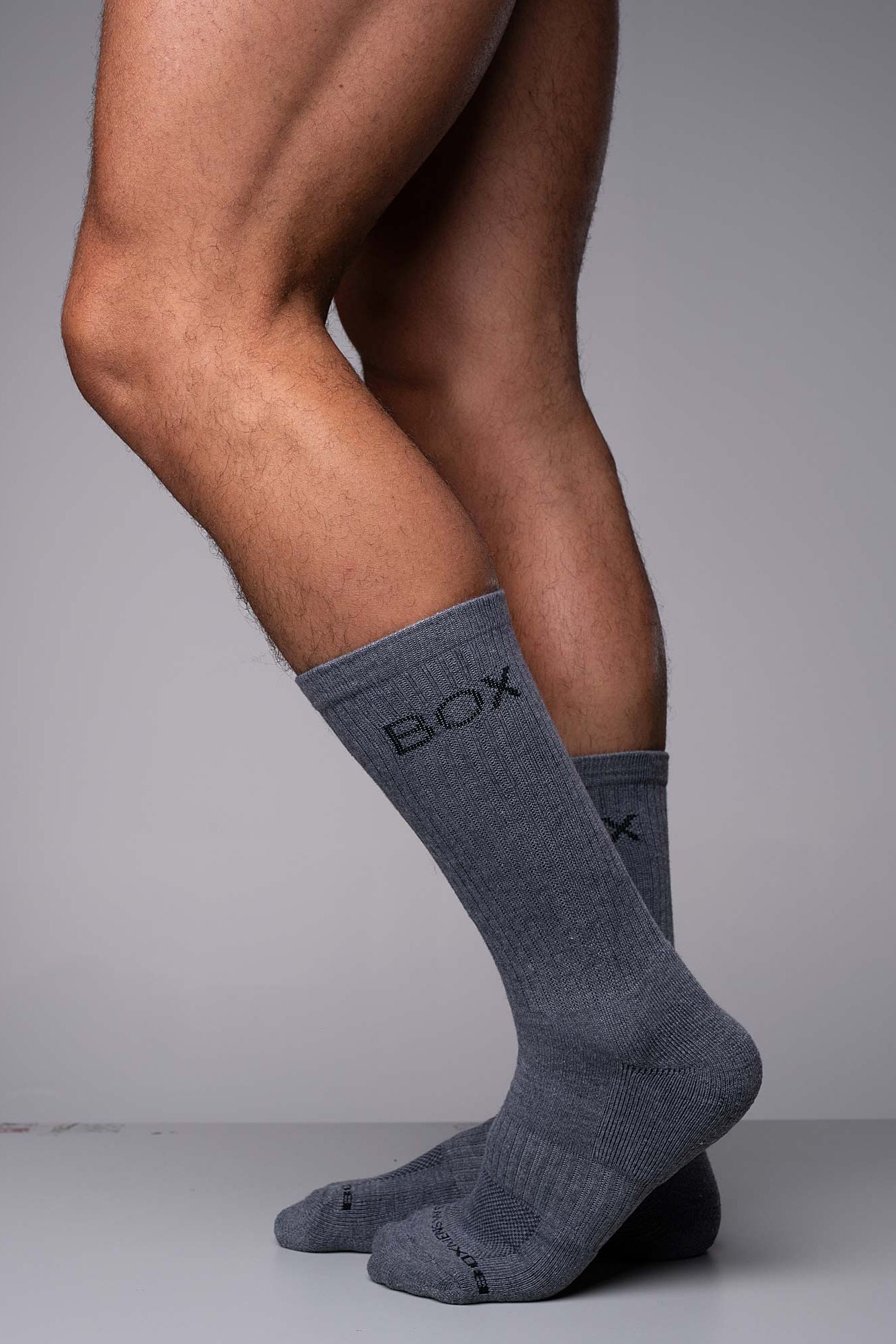 Essentials Rib Crew Socks - Light Grey - boxmenswear - {{variant_title}}
