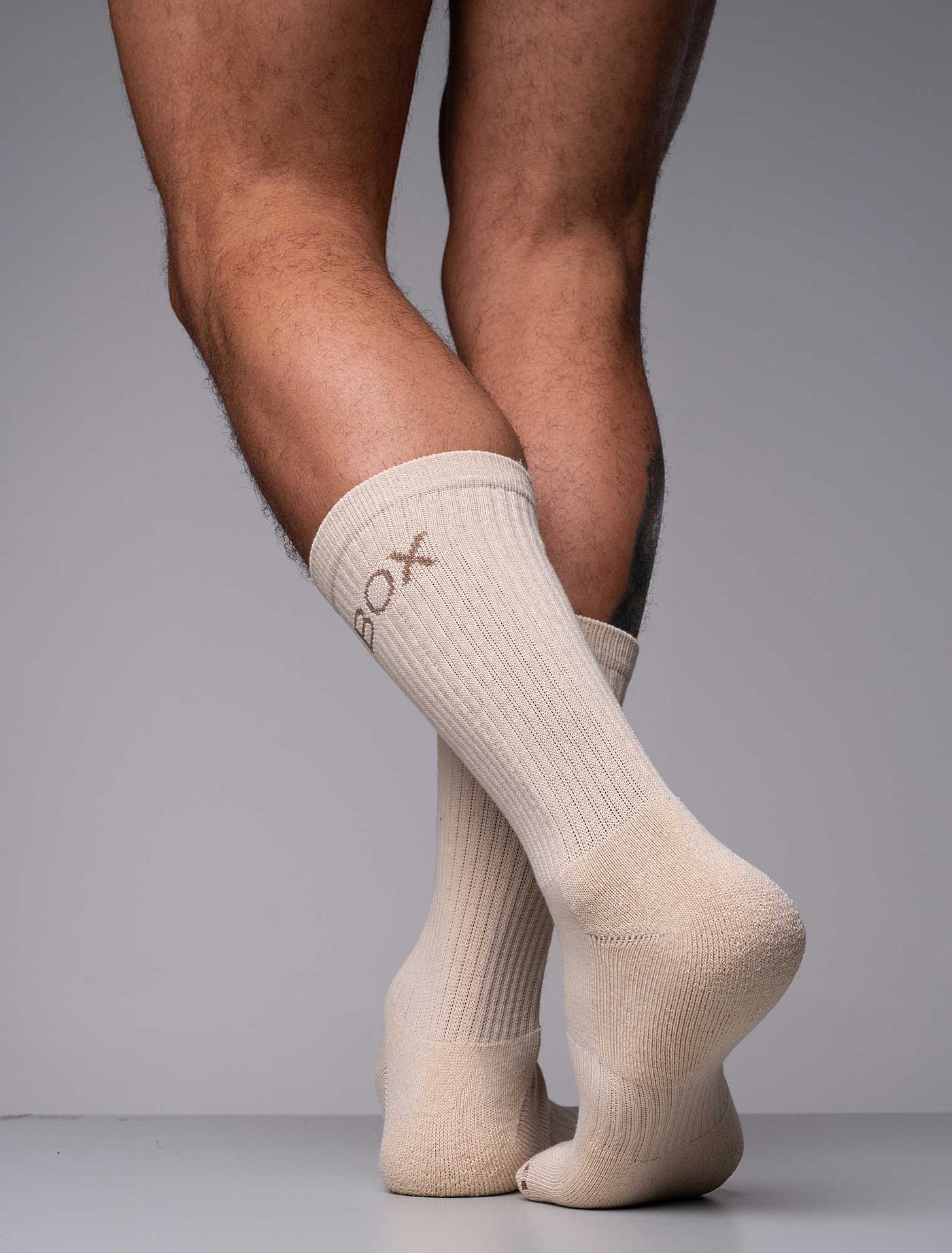 Essentials Rib Crew Socks - Cream