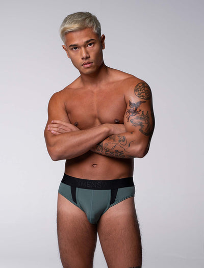 Motion Mesh Briefs - Military Green