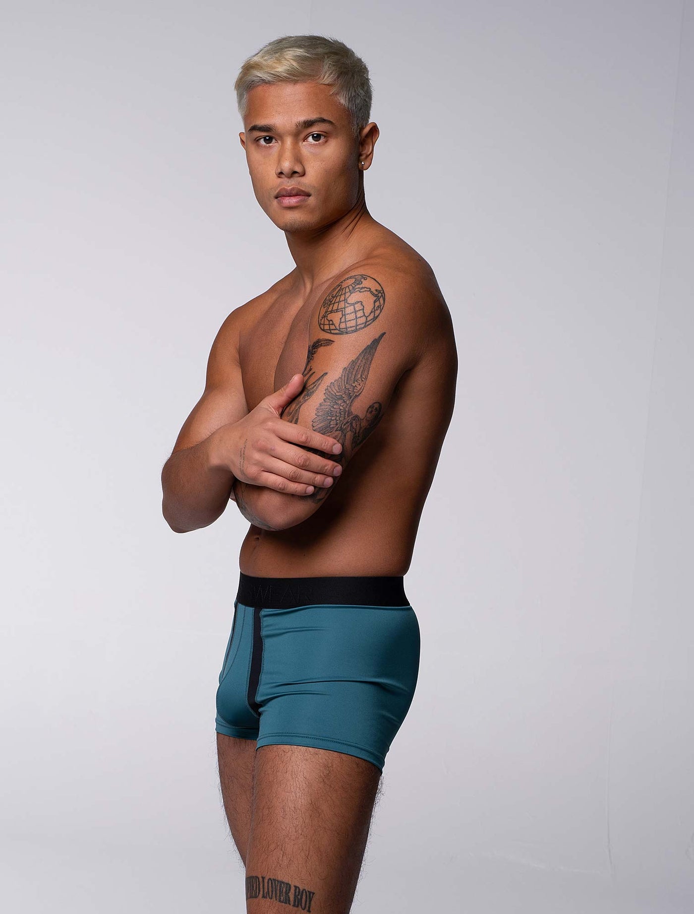 Motion Mesh Boxers - Aqua