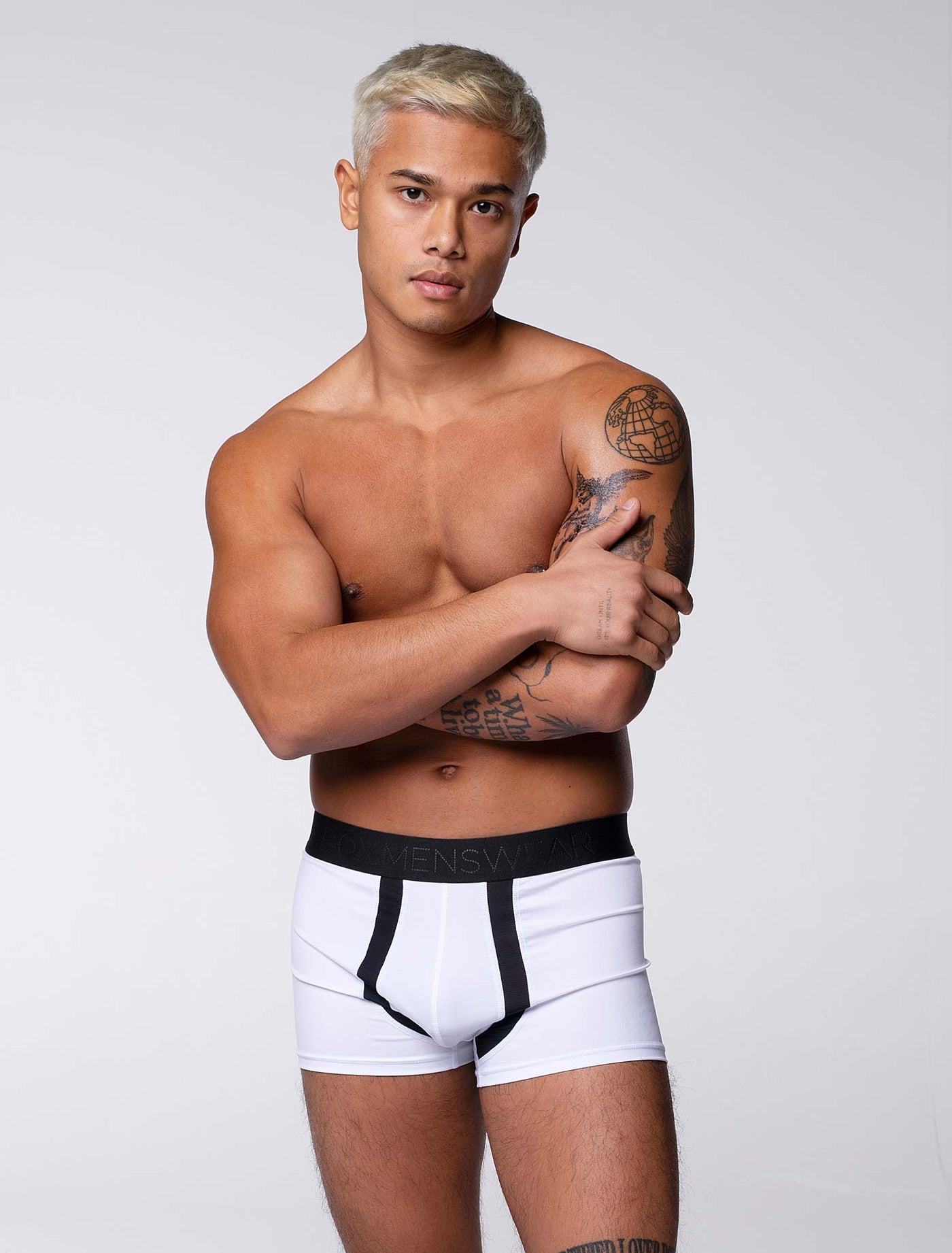 Motion Mesh Boxers - White