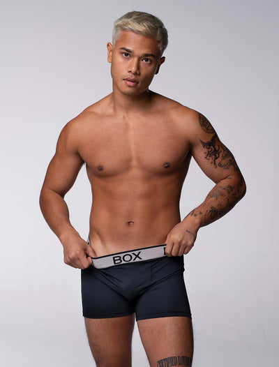 Mens Sports Boxers - Black Intensity