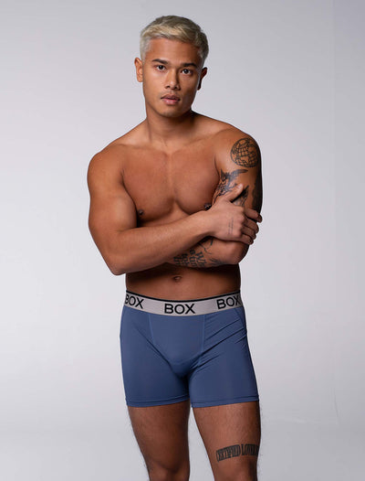 Mens Sports Boxers - Velocity Blue