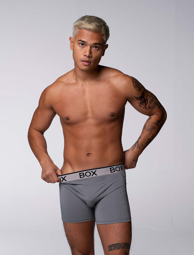 Mens Sports Boxers - Endurance Grey