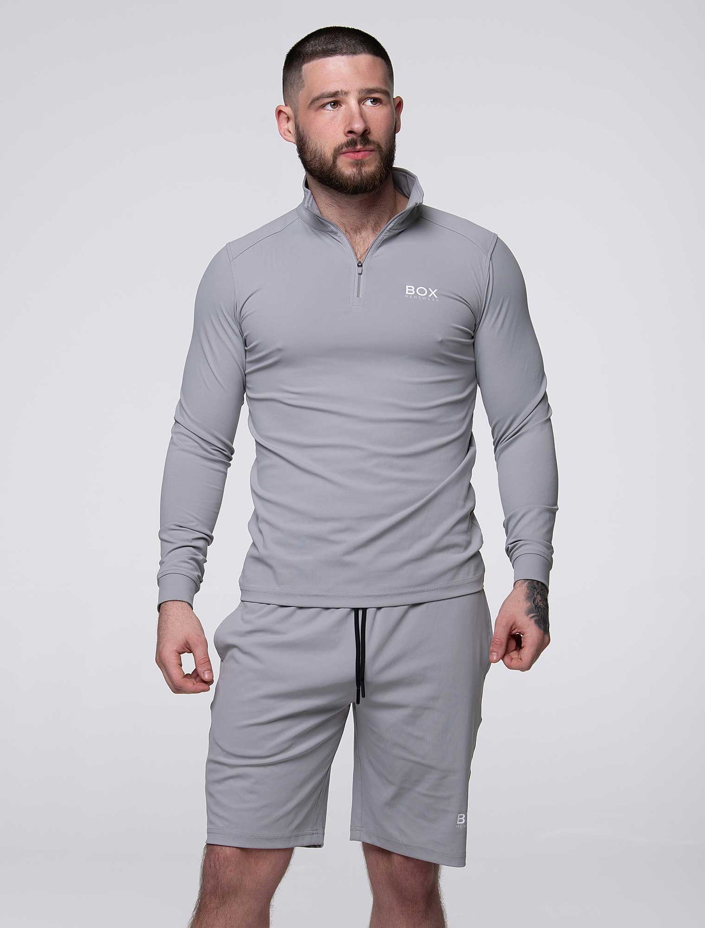 Active Panelled 1/4 Zip Jacket - Grey