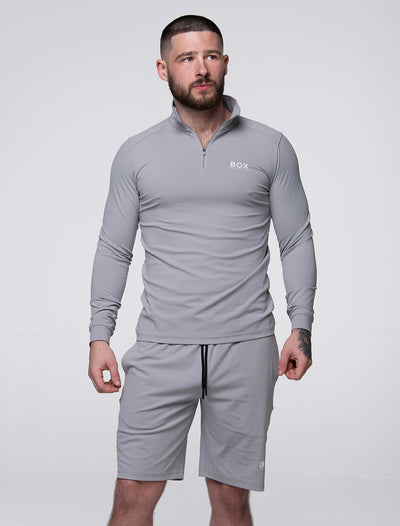 Active Panelled 1/4 Zip Jacket - Grey