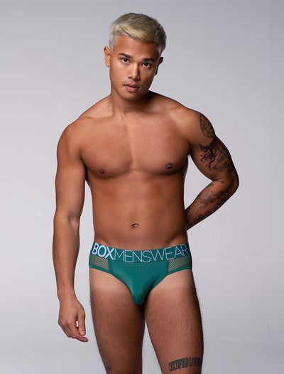 Totally Transparent Varsity Mesh Jockstrap - Evergreen