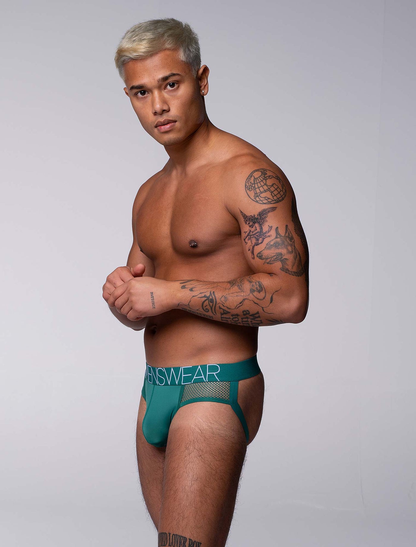 Totally Transparent Varsity Mesh Jockstrap - Evergreen