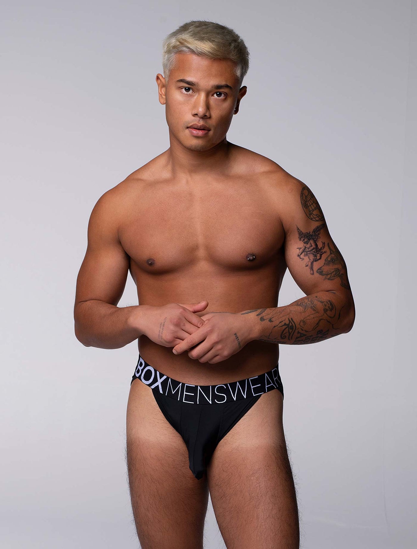 Mens Tanga Briefs: Defined Crotch - Black