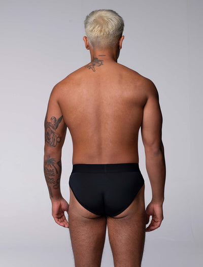 Mens Tanga Briefs: Defined Crotch - Black