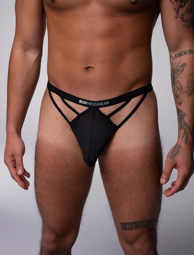 Tri-Lock G-String: Black - boxmenswear - {{variant_title}}