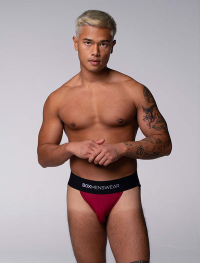 Deep Support Jockstrap - Burgundy