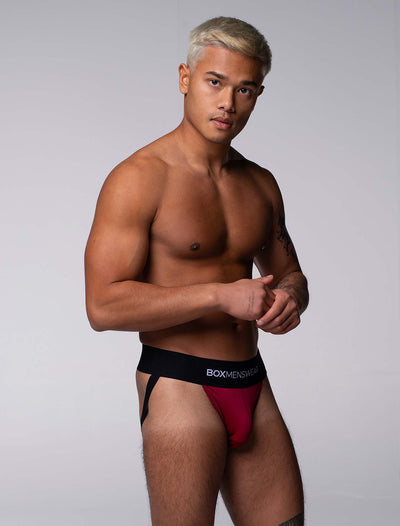 Deep Support Jockstrap - Burgundy