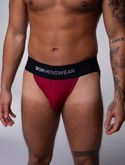 Deep Support Jockstrap - Burgundy