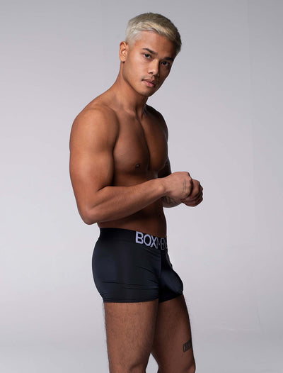 Mens Boxers: Defined Crotch - Black