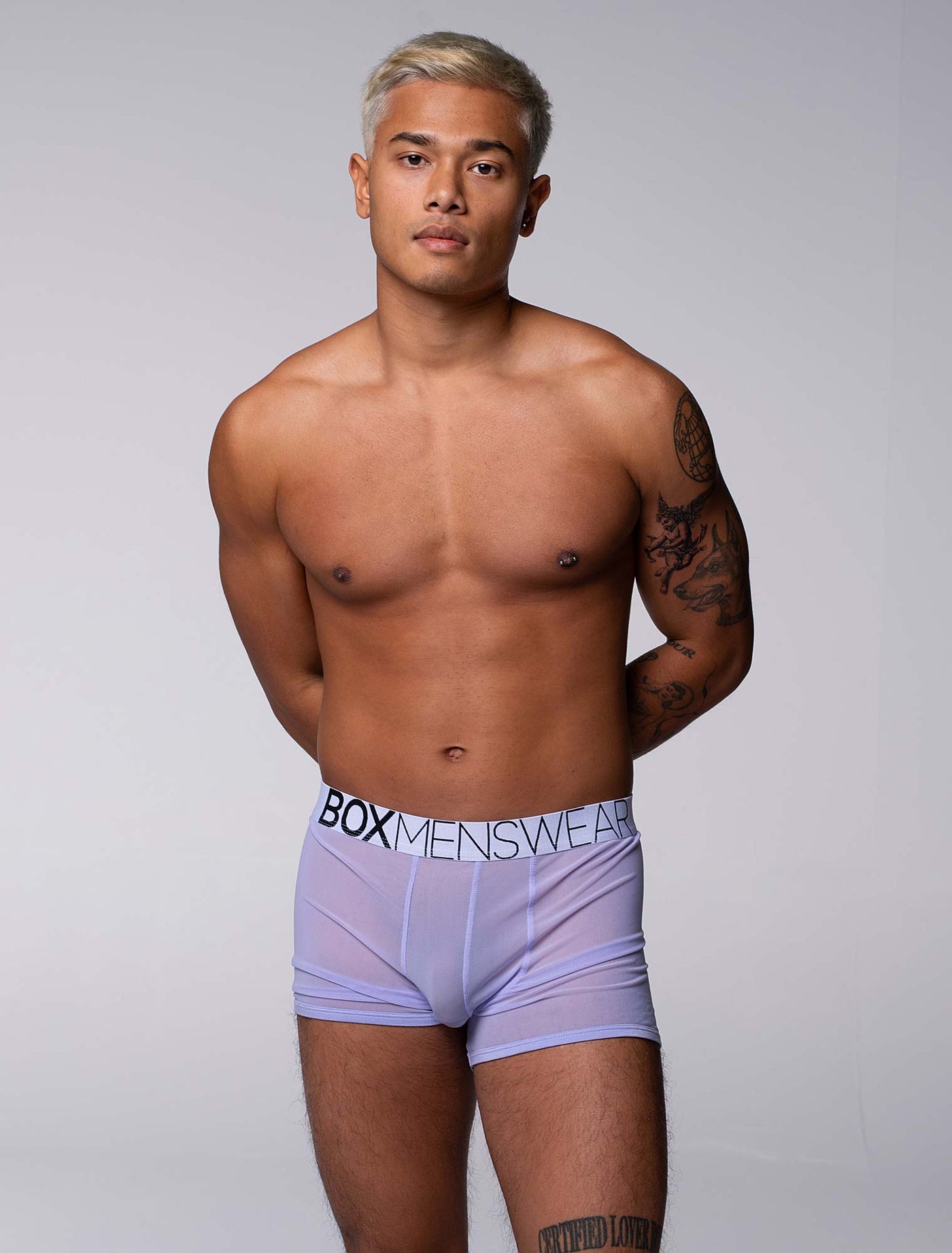 All Over Mesh Boxers - Soft Lavender