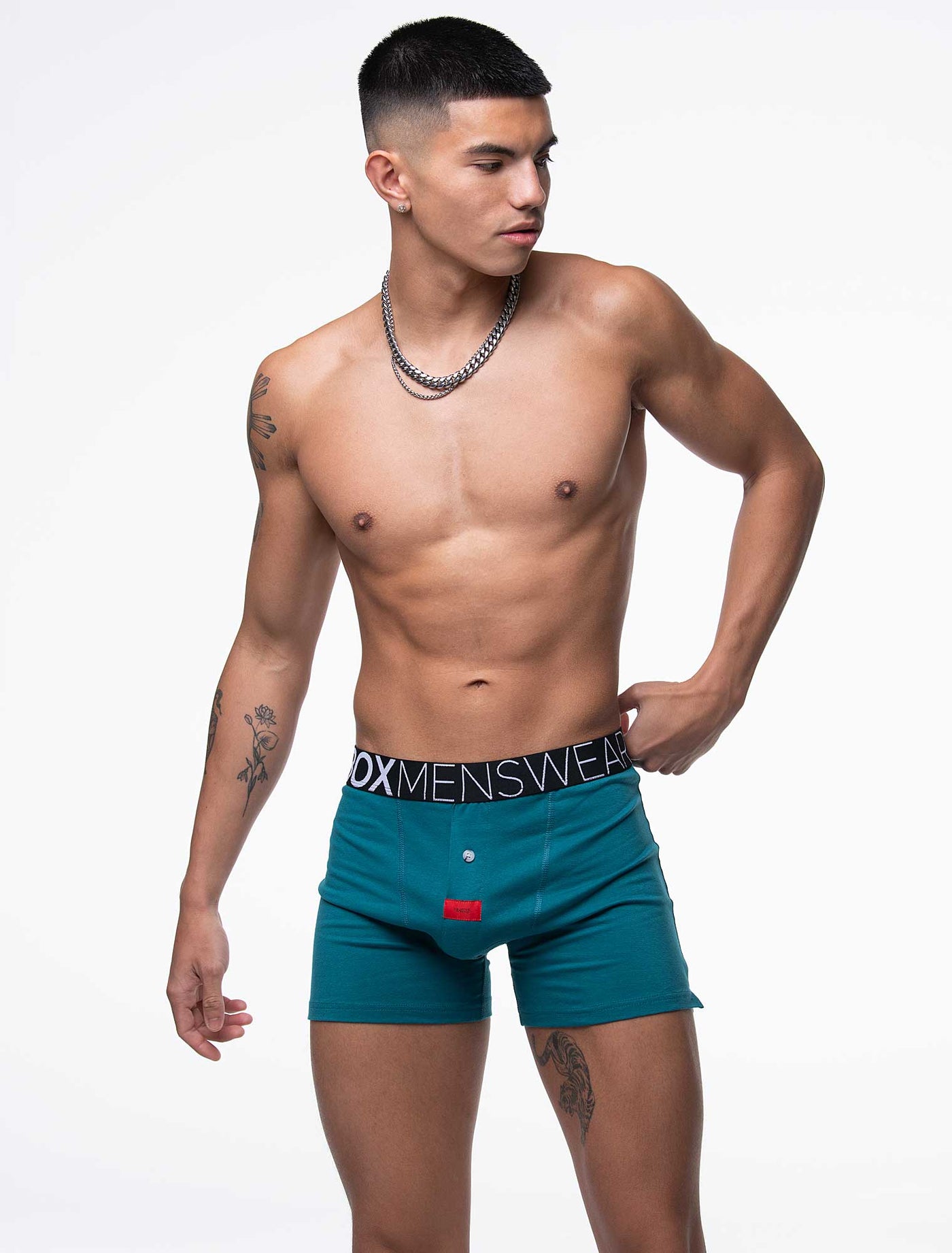 Button-up Boxers - Tease Me Teal